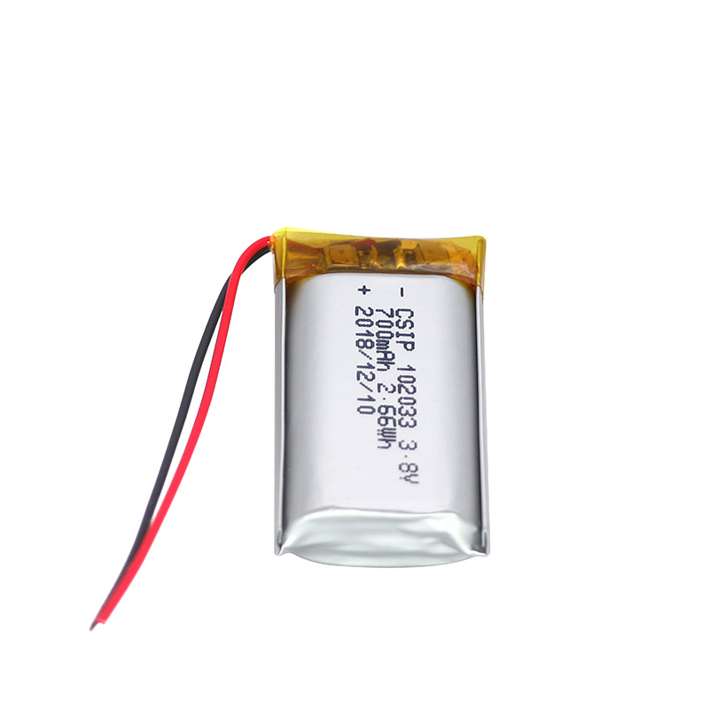 小型鋰聚合物電池 3.7V 102033 700mAh 鋰離子電池供應(yīng)商